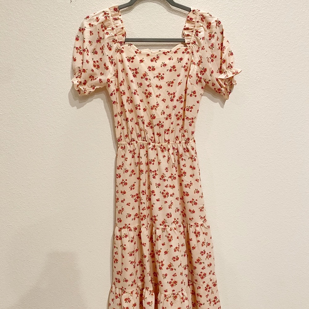 Monteau Beautiful Pink Floral Summer Dress